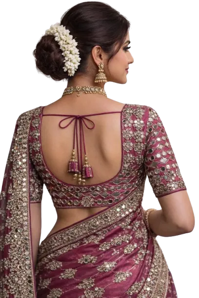 Stylish Mirror Work Blouse